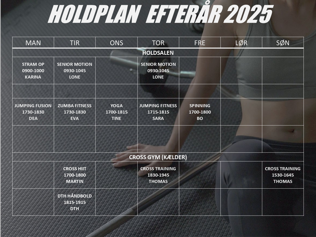 holdplan efterår 2025